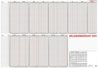 Urlaubsübersicht - max. 60 Mitarbeiter, 120 x 84 cm, 1 St.