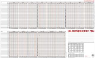 Urlaubsübersicht - max. 40 Mitarbeiter, 100 x 60 cm, 1 St.