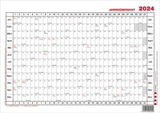 Jahresübersicht - A4, quer, 1 St.