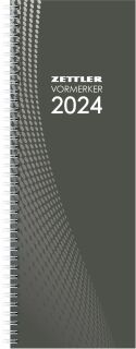 Pultkalender 1W 1S 10.5x29.5cm grau