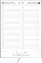Pultkalender 10,5x29,5cm 1T 1S