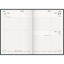 Buchkalender - 1 Tag / 1 Seite, 15 x 21 cm, schwarz, 1 St.