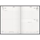 Buchkalender - 1 Tag / 1 Seite, 15 x 21 cm, schwarz, 1 St.