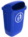 Abfallbehälter nach DIN PK, 50 Liter, blau