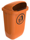 Abfallbehälter nach DIN PK, 50 Liter, orange