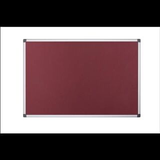 Bi-Office Feuerhemmende Aluminiumrahmen Burgunderrot Pinnwand 120x90cm