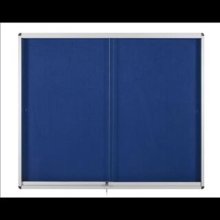 Bi-Office Schaukasten Exhibit Innenbereich Blau Filz Pinnwand 92.6x96.7cm