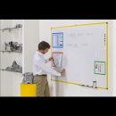 Ultrabrite Whiteboard mit Aluminiumrahmen in Signalfarben mit emaillierter Oberfläche 60 x 45 cm