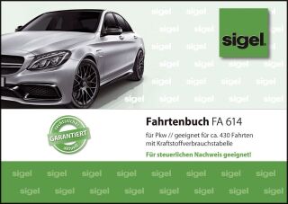 Fahrtenbuch für Pkw - mit Klammerheftung, A6 quer, 40 Blatt, 1 St.