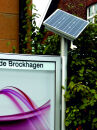 Solar-Modul mit LED-Beleuchtung als Standbeinaufsatz...