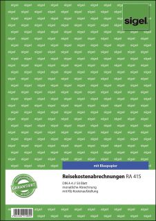 Reisekostenabrechnungen monatlich - A4, SD, MP, 50 Blatt, 1 St.