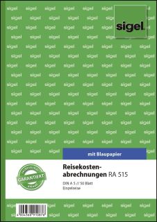 Reisekostenabrechnungen für Einzelreisen - A5, SD, MP,50 Blatt, 1 St.