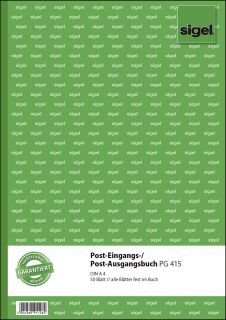 Post-Eingangs-/Ausgangsbuch - A4, beidseitig bedruckt, 50 Blatt, 1 St.
