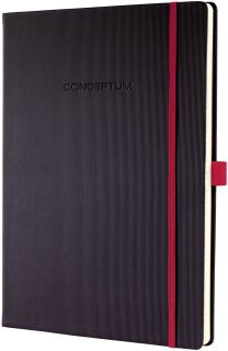 Notizbuch Conceptum Red Edition - ca. A4, kariert, schwarz, Hardcover, 1 St.