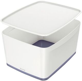 5216 Aufbewahrungsbox MyBox WOW Groß - A4, mit Deckel, ABS, weiß/grau, 1 St.