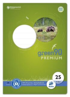 Heft LIN25 - A4, 16 Blatt, 90 g/qm, liniert mit Rand, 2 St.