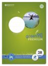 Heft LIN28 - A4, 16 Blatt, 90 g/qm, kariert mit...