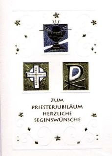 Glückwunschkarte zur Priesterjubiläum - inkl. Umschlag, 5 St.