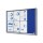 POV&reg; Schaukasten mit Schiebet&uuml;ren SLIM Filz 6 x A4 blau