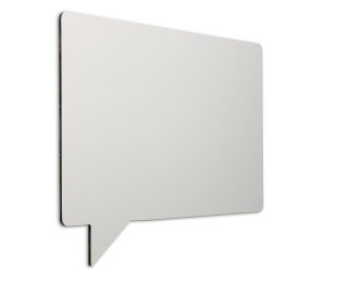 POV&reg; Whiteboard metallic, rahmenlos Premium, Sprechblase 90 x 120 cm