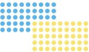 Moderationsklebepunkt, Kreis, 19 mm, blau und gelb, 500...