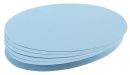 Moderationskarte - Oval, 190 x 110 mm, hellblau, 500...