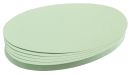 Moderationskarte - Oval, 190 x 110 mm, hellgr&uuml;n, 500...