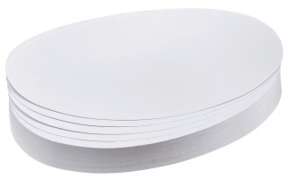 Moderationskarte - Oval, 190 x 110 mm, wei&szlig;, 500 St&uuml;ck, 1 St.