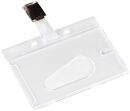 Ausweishülle mit Clip - 85 x 54 mm, Hartplastik,...