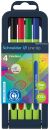 Fineliner Line-Up - 0,4 mm, 4 Stück, sortiert, 1 VPE