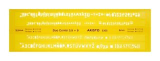 ISONORM-Schriftschablone Duo Fineliner, gerade (Mittelschrift), 0,35/0,5 mm, 1 St.
