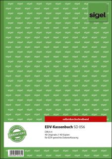 EDV-Kassenbuch - A4, 1. und 2. Blatt bedruckt, SD, MP, 2 x 40 Blatt, 1 St.