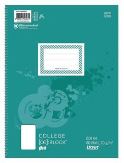 Collegeblock - A4, 80 Blatt, 70 g/qm, blanko, 1 St.