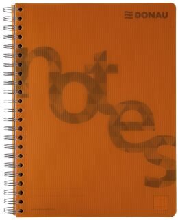 Collegeblock PP Cover - A4, kariert, orange, 1 St.