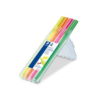 Textmarker triplus® textsurfer®, Box mit 4 Farben, 1 St.
