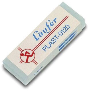 Radierer Plast für Blei 65x21x12mm , 1 St.