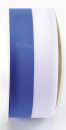 Zier Acetatband - 25 mm x 25 m, blau/weiß, 1 St.