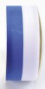 Zier Acetatband - 25 mm x 25 m, blau/weiß, 1 St.