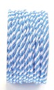Kordel - 3 mm x 25 m, weiß/blau, 1 St.