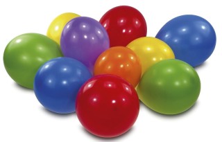 Luftballon - regenbogenfarben, sortiert, 10 St&uuml;ck, 5 St.