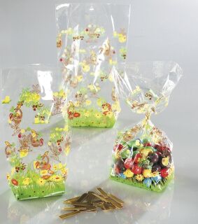 Ostercellglasbeutel - 11,5 x 19 cm, 10 Stück, mit 4-farbigem Druck, 1 St.