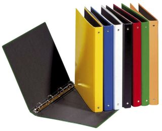 Ringbuch Basic Colours - A5, 4-Ring, Ring-Ø 25mm, farbig sortiert, 12 Stück, 12 St.