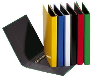 Ringbuch Basic Colours - A5, 2-B&uuml;gel-Mechanik, Ring-&Oslash; 25mm, farbig sortiert, 12 St&uuml;ck, 12 St.