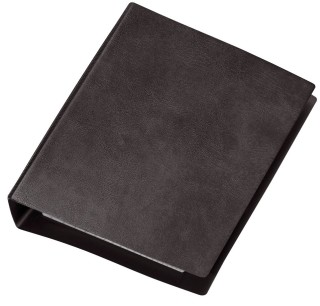 Taschenringbuch Special, schwarz, DIN A6, Ledernarbung, 4-Rund-Ring-Mechanik 13mm, 1 St.