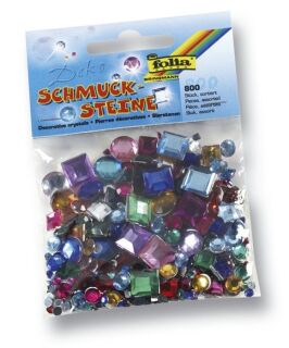 Schmucksteine eckig u. rund - ca. 800 Teile, Größen/Farben sortiert, 1 St.
