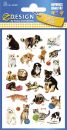 Z-Design 53487, Kinder Sticker, Katzen, Hunde, 3 Bogen/63...