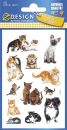 Z-Design 53574, Kinder Sticker, Katzenbabies, 3 Bogen/36...