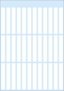 3724 Vielzwecketiketten weiß 8x36 mm Papier matt 168 St., 10 St.