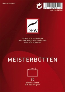 Doppelkarte Meisterbütten - A6 quer, 25 Stück, 1 St.