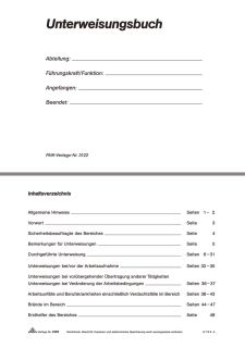 Unterweisungsbuch für die betriebliche Unfallverhütung, 48 Seiten, DIN A5 quer, 1 St.